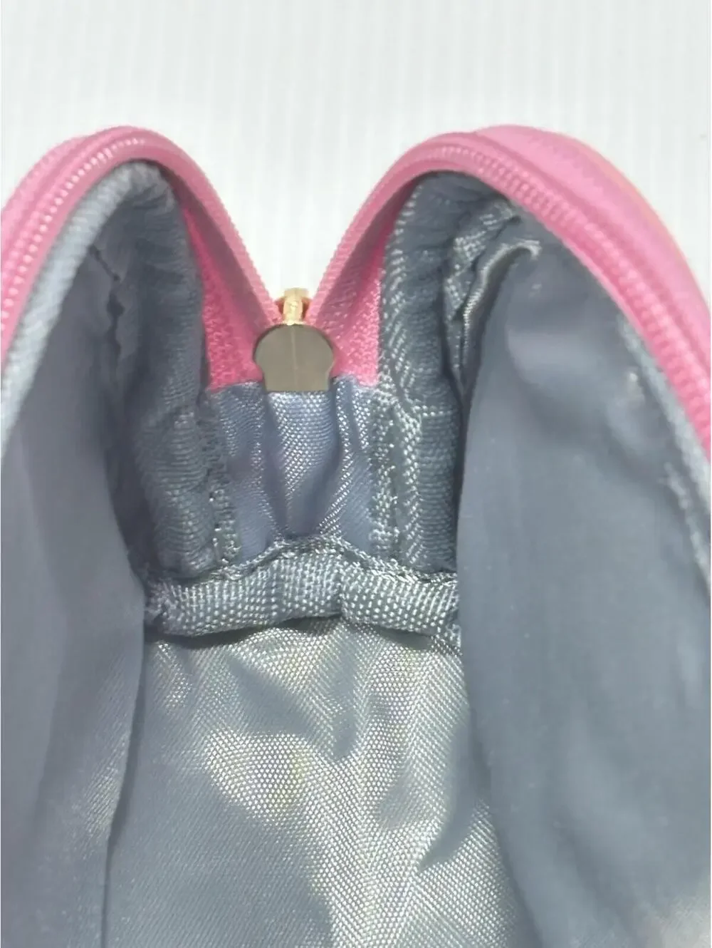 Makeup Bag Pink White Zipper Pouch Makeup Bag, Ballet Shoes, Cosmetic Clutch New